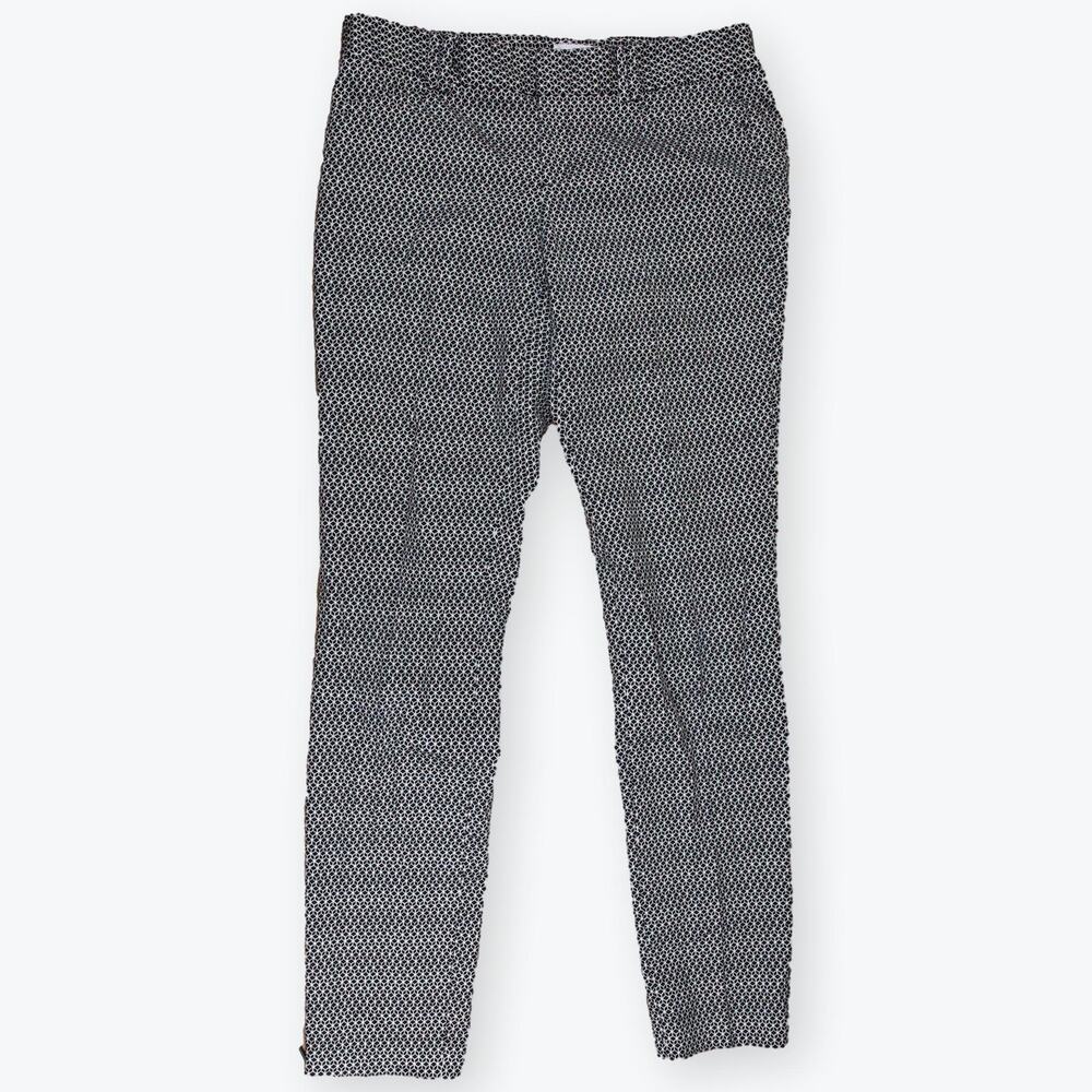 Calvin Klein Black White Geometric Print Womens Pants 6